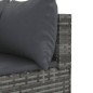 vidaXL 5-tlg. Garten-Lounge-Set mit Kissen Grau Poly Rattan vidaXL 5-tlg. Garten-Lounge-Set mit Kissen Grau Poly Rattan
