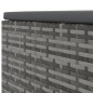 vidaXL 5-tlg. Garten-Lounge-Set mit Kissen Grau Poly Rattan vidaXL 5-tlg. Garten-Lounge-Set mit Kissen Grau Poly Rattan