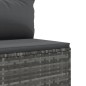 vidaXL 5-tlg. Garten-Lounge-Set mit Kissen Grau Poly Rattan vidaXL 5-tlg. Garten-Lounge-Set mit Kissen Grau Poly Rattan