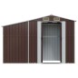 Gerätehaus Braun 277x93x179 cm Verzinkter Stahl Gerätehaus Braun 277x93x179 cm Verzinkter Stahl