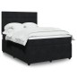 vidaXL Boxspringbett mit Matratze Schwarz 140x200 cm Samt vidaXL Boxspringbett mit Matratze Schwarz 140x200 cm Samt