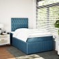 vidaXL Boxspringbett mit Matratze Dunkelblau 120x200 cm Samt vidaXL Boxspringbett mit Matratze Dunkelblau 120x200 cm Samt