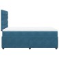 vidaXL Boxspringbett mit Matratze Dunkelblau 120x200 cm Samt vidaXL Boxspringbett mit Matratze Dunkelblau 120x200 cm Samt