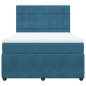 vidaXL Boxspringbett mit Matratze Dunkelblau 140x200 cm Samt vidaXL Boxspringbett mit Matratze Dunkelblau 140x200 cm Samt