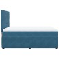 vidaXL Boxspringbett mit Matratze Dunkelblau 140x200 cm Samt vidaXL Boxspringbett mit Matratze Dunkelblau 140x200 cm Samt