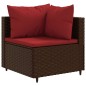 vidaXL 5-tlg. Garten-Lounge-Set mit Kissen Braun Poly Rattan vidaXL 5-tlg. Garten-Lounge-Set mit Kissen Braun Poly Rattan