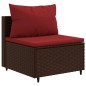 vidaXL 5-tlg. Garten-Lounge-Set mit Kissen Braun Poly Rattan vidaXL 5-tlg. Garten-Lounge-Set mit Kissen Braun Poly Rattan