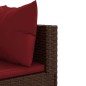 vidaXL 5-tlg. Garten-Lounge-Set mit Kissen Braun Poly Rattan vidaXL 5-tlg. Garten-Lounge-Set mit Kissen Braun Poly Rattan
