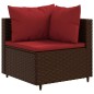 vidaXL 5-tlg. Garten-Lounge-Set mit Kissen Braun Poly Rattan vidaXL 5-tlg. Garten-Lounge-Set mit Kissen Braun Poly Rattan