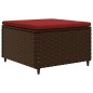 vidaXL 4-tlg. Garten-Lounge-Set mit Kissen Braun Poly Rattan vidaXL 4-tlg. Garten-Lounge-Set mit Kissen Braun Poly Rattan