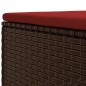 vidaXL 4-tlg. Garten-Lounge-Set mit Kissen Braun Poly Rattan vidaXL 4-tlg. Garten-Lounge-Set mit Kissen Braun Poly Rattan