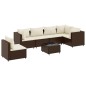 vidaXL 7-tlg. Garten-Lounge-Set mit Kissen Braun Poly Rattan vidaXL 7-tlg. Garten-Lounge-Set mit Kissen Braun Poly Rattan