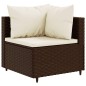 vidaXL 9-tlg. Garten-Lounge-Set mit Kissen Braun Poly Rattan vidaXL 9-tlg. Garten-Lounge-Set mit Kissen Braun Poly Rattan