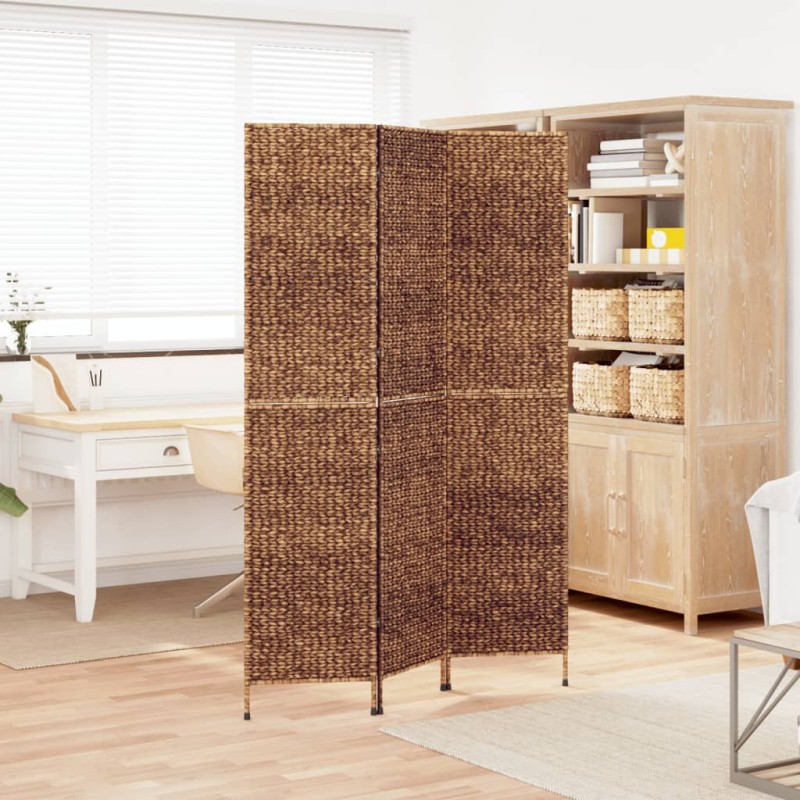 Paravent 3-tlg. Braun 122x180 cm Wasserhyazinthe Paravent 3-tlg. Braun 122x180 cm Wasserhyazinthe