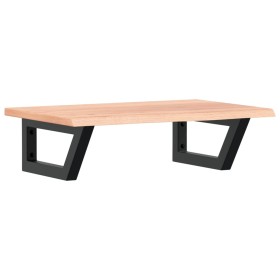 vidaXL Waschtischplatte mit Halterung Stahl und Massivholz Eiche