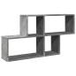 vidaXL Wandregal Betongrau 100x20x53 cm Holzwerkstoff vidaXL Wandregal Betongrau 100x20x53 cm Holzwerkstoff
