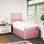 vidaXL Boxspringbett mit Matratze Rosa 80x200 cm Samt vidaXL Boxspringbett mit Matratze Rosa 80x200 cm Samt