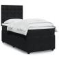 vidaXL Boxspringbett mit Matratze Schwarz 80x200 cm Samt vidaXL Boxspringbett mit Matratze Schwarz 80x200 cm Samt