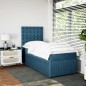 vidaXL Boxspringbett mit Matratze Dunkelblau 80x200 cm Samt vidaXL Boxspringbett mit Matratze Dunkelblau 80x200 cm Samt