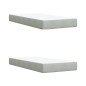 vidaXL Boxspringbett mit Matratze Hellgrau 200x200 cm Samt vidaXL Boxspringbett mit Matratze Hellgrau 200x200 cm Samt