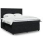 vidaXL Boxspringbett mit Matratze Schwarz 200x200 cm Samt vidaXL Boxspringbett mit Matratze Schwarz 200x200 cm Samt