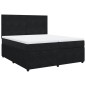 vidaXL Boxspringbett mit Matratze Schwarz 200x200 cm Samt vidaXL Boxspringbett mit Matratze Schwarz 200x200 cm Samt