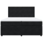 vidaXL Boxspringbett mit Matratze Schwarz 200x200 cm Samt vidaXL Boxspringbett mit Matratze Schwarz 200x200 cm Samt