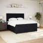vidaXL Boxspringbett mit Matratze Schwarz 200x200 cm Samt vidaXL Boxspringbett mit Matratze Schwarz 200x200 cm Samt