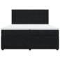 vidaXL Boxspringbett mit Matratze Schwarz 200x200 cm Samt vidaXL Boxspringbett mit Matratze Schwarz 200x200 cm Samt