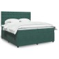 vidaXL Boxspringbett mit Matratze Dunkelgrün 200x200 cm Samt vidaXL Boxspringbett mit Matratze Dunkelgrün 200x200 cm Samt