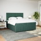 vidaXL Boxspringbett mit Matratze Dunkelgrün 200x200 cm Samt vidaXL Boxspringbett mit Matratze Dunkelgrün 200x200 cm Samt