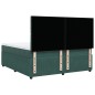 vidaXL Boxspringbett mit Matratze Dunkelgrün 200x200 cm Samt vidaXL Boxspringbett mit Matratze Dunkelgrün 200x200 cm Samt
