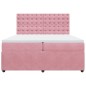 vidaXL Boxspringbett mit Matratze Rosa 200x200 cm Samt vidaXL Boxspringbett mit Matratze Rosa 200x200 cm Samt