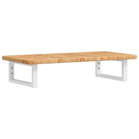 vidaXL Waschtischplatte mit Halterung Stahl und Massivholz Eiche