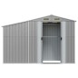 Gerätehaus Grau 277x93x179 cm Verzinkter Stahl Gerätehaus Grau 277x93x179 cm Verzinkter Stahl