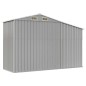 Gerätehaus Grau 277x93x179 cm Verzinkter Stahl Gerätehaus Grau 277x93x179 cm Verzinkter Stahl