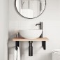 vidaXL Waschbeckenregal Wandmontage Stahl und Massivholz Buche vidaXL Waschbeckenregal Wandmontage Stahl und Massivholz Buche