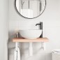 vidaXL Waschbeckenregal Wandmontage Stahl und Massivholz Buche vidaXL Waschbeckenregal Wandmontage Stahl und Massivholz Buche