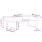 vidaXL Waschbeckenregal Wandmontage Stahl und Massivholz Buche vidaXL Waschbeckenregal Wandmontage Stahl und Massivholz Buche