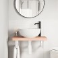 vidaXL Waschbeckenregal Wandmontage Stahl und Massivholz Buche vidaXL Waschbeckenregal Wandmontage Stahl und Massivholz Buche