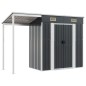 vidaXL Gartenhaus mit Schleppdach Anthrazit 277x110,5x181 cm Stahl vidaXL Gartenhaus mit Schleppdach Anthrazit 277x110,5x181 cm Stahl