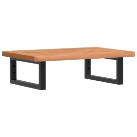 vidaXL Waschbeckenregal Wandmontage Stahl und Massivholz Buche