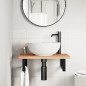 vidaXL Waschbeckenregal Wandmontage Stahl und Massivholz Buche vidaXL Waschbeckenregal Wandmontage Stahl und Massivholz Buche