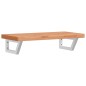 vidaXL Waschbeckenregal Wandmontage Stahl und Massivholz Buche vidaXL Waschbeckenregal Wandmontage Stahl und Massivholz Buche