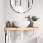 vidaXL Waschbeckenregal Wandmontage Stahl und Massivholz Buche vidaXL Waschbeckenregal Wandmontage Stahl und Massivholz Buche