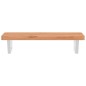 vidaXL Waschbeckenregal Wandmontage Stahl und Massivholz Buche vidaXL Waschbeckenregal Wandmontage Stahl und Massivholz Buche