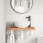 vidaXL Waschbeckenregal Wandmontage Stahl und Massivholz Buche vidaXL Waschbeckenregal Wandmontage Stahl und Massivholz Buche