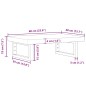 vidaXL Waschbeckenregal Wandmontage Stahl und Massivholz Buche vidaXL Waschbeckenregal Wandmontage Stahl und Massivholz Buche