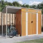 Gartenhaus mit Schleppdach Hellbraun 277x110,5x181 cm Stahl Gartenhaus mit Schleppdach Hellbraun 277x110,5x181 cm Stahl
