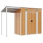 Gartenhaus mit Schleppdach Hellbraun 277x110,5x181 cm Stahl Gartenhaus mit Schleppdach Hellbraun 277x110,5x181 cm Stahl